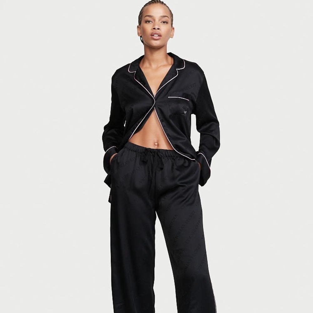 Victoria’s Secret satin pajamas. Small top. Medium bottoms.